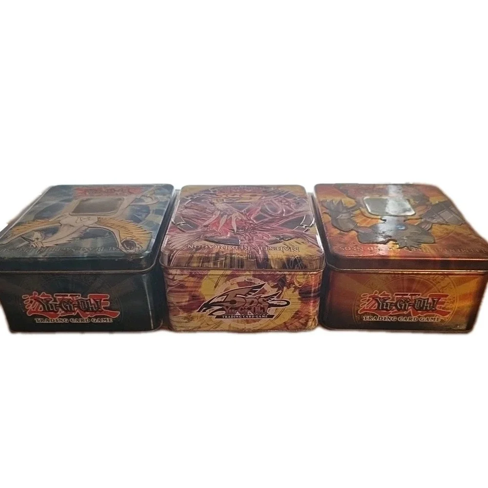 3 YuGiOh Empty Collectible Tins Majestic‎ Dragon, Elemental Hero, Crystal Beast